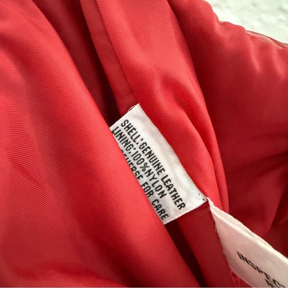 Vintage Rosalee Cherry Red Leather Midi Skirt - Picture 7 of 7